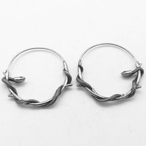 Pendientes de Aro Grandes de Acero de Titanio con Diseño de Serpiente y Hebilla Fácil, Ideales para Fiestas y Discotecas, Venta al por Mayor - Product Image 2