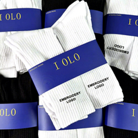 Paquete de 6 Pares de Calcetines Deportivos Unisex para Todas las Temporadas, Antideslizantes, Desodorantes, con Diseño Bordado, Calcetines de Punto