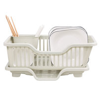 OEM ODM Écologique Égouttoir à vaisselle portable en plastique avec support porte-ustensiles et panier d'égouttage pour assiettes et couverts, Organisateur de cuisine