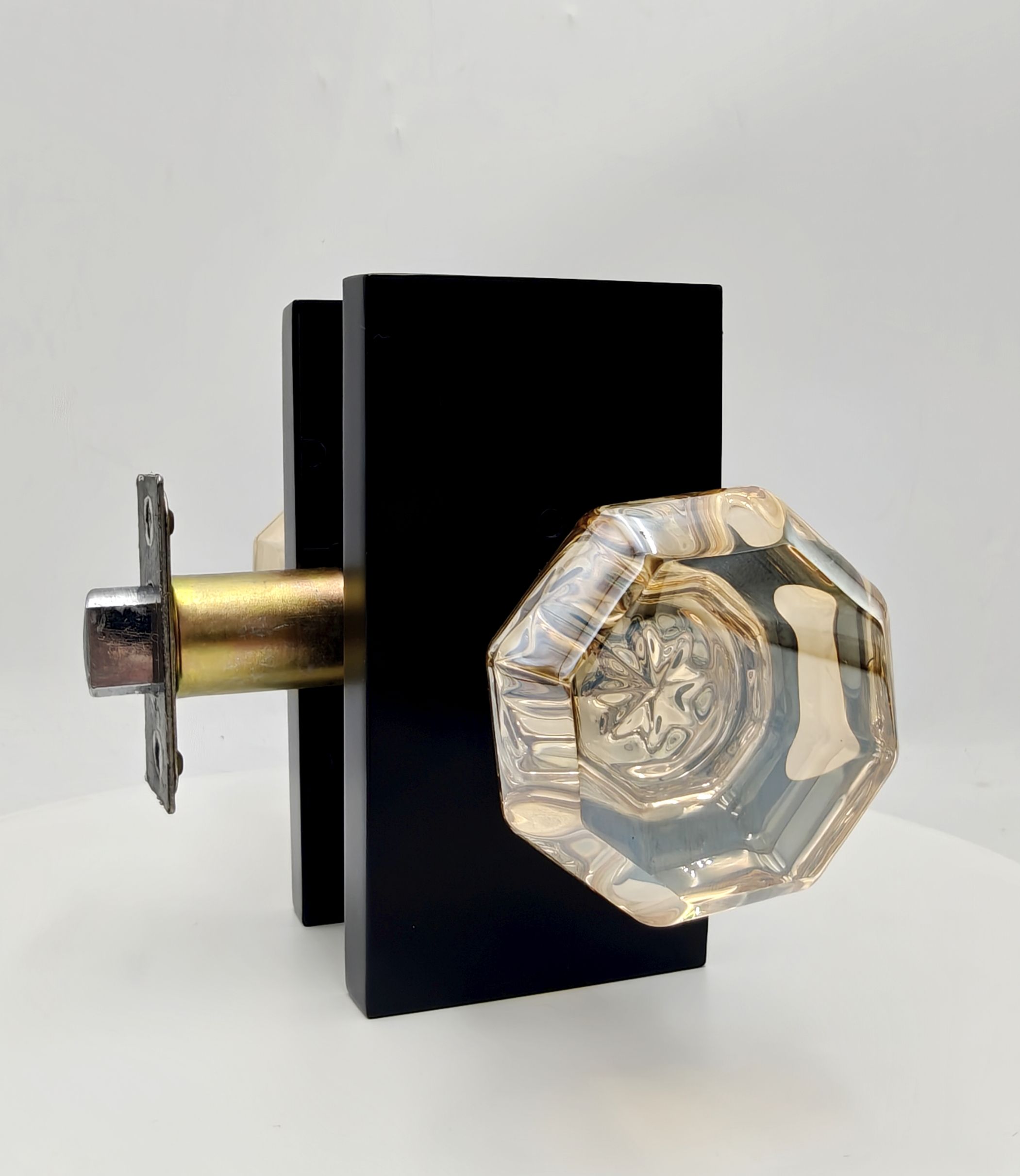 Negro mate rostte y bola de cristal ámbar / privacidad