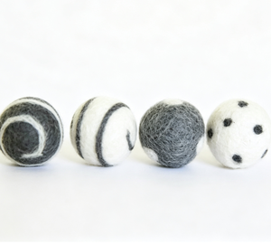 Boules de feutre en <span class=keywords><strong>laine</strong></span> teintes à la main, pompons uniques à pois en spirale, guirlande personnalisée et accessoires de photomaton, fournitures artisanales - Product Image 1