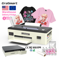 Impresora DTF A3 Erasmart, Lista para Enviar desde Almacén en EE. UU., Máquina Industrial de Transferencia Directa a Película para la Creación de Camisetas Personalizadas