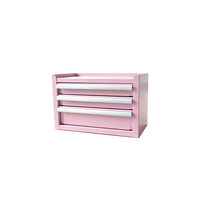 Série d'armoires à outils en fer rose MaoRong OBM, 5 tiroirs, imperméable, revêtement magnétique en poudre, coffre à outils portable de bureau, rangement d'outils