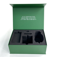Boîte d'emballage cadeau de présentation en carton rigide noir mat de luxe personnalisé avec fermeture magnétique de grande taille