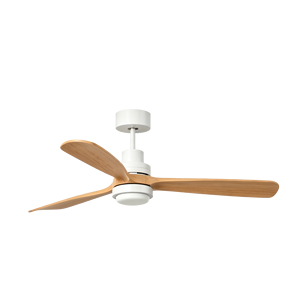 Ventilador de Techo Moderno de Tres Aspas con Acabado de Madera y Luz para Dormitorios, Salas de Estar e Interiores de Casas Contemporáneas - Product Image 3