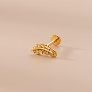 Gaby Labret sans Filetage à Pousser en Acier Inoxydable, Clou d'<span class=keywords><strong>Oreille</strong></span> <span class=keywords><strong>Tragus</strong></span> Hélix, Boucle d'<span class=keywords><strong>Oreille</strong></span> à Dos Plat, Perçage, Bijoux de Perçage en Gros - Product Image 5