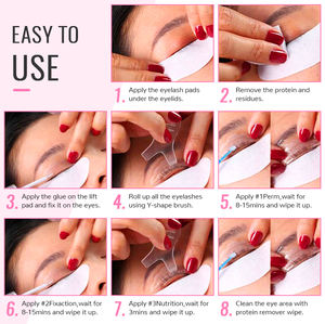 Venta caliente Lash Lift y <span class=keywords><strong>Brow</strong></span> <span class=keywords><strong>Lamination</strong></span> + Tint Kit 4 en 1 <span class=keywords><strong>Precio</strong></span> al por mayor Lash Perming Set con servicio OEM usando fórmula suave - Product Image 5