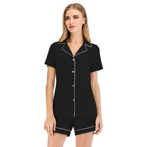 Novidades 2026: Conjunto de Pijama Feminino em Modal de Manga Curta, Sucesso de Vendas, Tamanhos S-XXL - Product Image 1