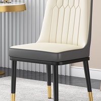 Chaises de salle à manger au design minimaliste, prix d'usine, meubles modernes, hôtel de luxe, restaurant nordique, chaises de salle à manger en métal et cuir