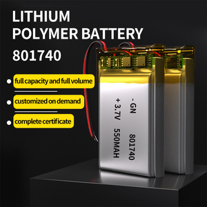 Batterie Lipo <span class=keywords><strong>rechargeable</strong></span> en gros 801740, batterie Li-polymère 3,7 V, 550 mAh, batterie polymère au lithium 801740 - Product Image 2