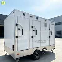 Remorque de toilettes mobiles de luxe Goeasy pour camping en plein air, douche et toilettes portables