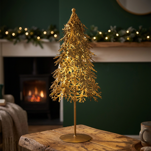 Adornos Navideños Clásicos de Hierro con Forma de Árbol, Hechos a Mano en India, Precio Económico al por Mayor, Soporte para Árbol de Navidad, Adornos de Mesa para las Fiestas - Product Image 1