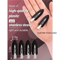 Pinces à cheveux personnalisées avec logo, vente chaude, noir, blanc, rose, pour maquillage d'actrice, usage capillaire, coiffeur, coupe, salon, petit outil, pinces à cheveux de beauté