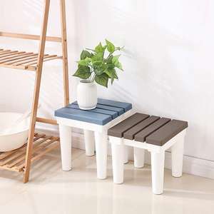 Taburete Pequeño Creativo de Plástico y <span class=keywords><strong>Madera</strong></span> de <span class=keywords><strong>Pino</strong></span>, Silla de Plástico - Product Image 3