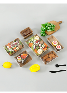 Bruine kraftpapier ivoor karton rolverpakking voor tiramisu cake sushi sandwich custard taart <span class=keywords><strong>burger</strong></span> verpakking - duurzaam milieuvriendelijk - Product Image 4
