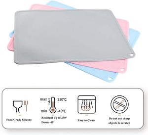 <b>Silicone</b> Square Kids Placemat <b>Waterproof</b> & Oil-Proof Baby Dining Mat Food-Grade Non-Slip Heat Resistant Storage Lunch Dinner - Product Image 2