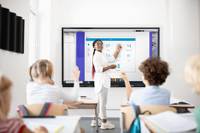 Tableau blanc interactif à écran tactile intelligent 4K de 75 pouces pour l'enseignement en conférence éducative, écran plat interactif