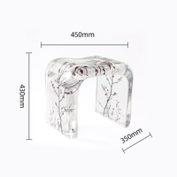 JingYue table élégante transparente personnalisée en résine de luxe meubles fabriqués à la main pour les espaces commerciaux hôtels salons
