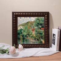 Impression murale de paysages européens et de fleurs, haute définition, sur toile de luxe vintage, design shabby chic, avec cadre en bois, pour mariage