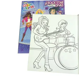 تصميم مخصص طباعة للأطفال البالغين كارتون بألوان التلوين خدمة طباعة كتاب هزلي