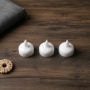 Waterproof White Light Battery Operated Flameless LED <strong>Floating</strong> <strong>Candles</strong> Dimmable Wax Tea Light <strong>Candle</strong> for Home Decoration Diwali - Product Image 1