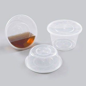 Una volta uso PP Microwavable chiaro scatola rotonda contenitore cibo ciotola di imballaggio per zuppa di Noodle Snack insalata Bento riso con coperchio - Product Image 6