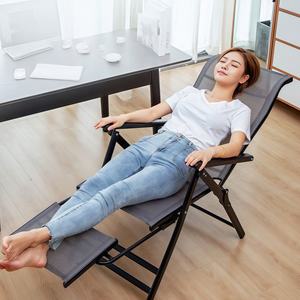 Складное кресло-шезлонг для улицы с подставкой для ног, дышащее сетчатое кресло-шезлонг из теслина с эффектом невесомости для патио, сада, кемпинга, пляжа - Product Image 1