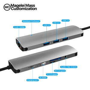 <span class=keywords><strong>Hub</strong></span> <span class=keywords><strong>USB</strong></span> tipo <span class=keywords><strong>C</strong></span> 9 en 1 a 4K, HDMI, Gigabit, <span class=keywords><strong>Ethernet</strong></span>, puerto de entrega de energía SD, TF, puerto de Audio de 3,5mm y 3 <span class=keywords><strong>USB</strong></span> 3,0 - Product Image 3