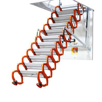 Escalier télescopique électrique moderne en acier pour la maison, design pratique pour l'accès au grenier et au loft