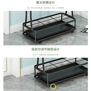 Estante de Almacenamiento para Paraguas de 3 Niveles, Capacidad para 10, Plegable y Portátil, para Uso Doméstico, Hotelero y Comercial - Product Image 3