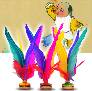 IRONDONKEY extérieur jouet volant chinois fait volant coups de pied exercices jambe force musculaire corps flexibilité Jianzi - Product Image 6