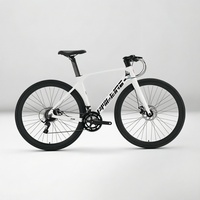 Vélo de route en alliage de magnésium ultra léger 700C, vélo de course à guidon plat pour hommes, vélo de montagne pour adultes