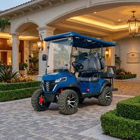 Voiturette de golf électrique 4 places, moteur AC 4KW, batterie lithium 60V 100Ah, 2+2 sièges, homologuée pour la route, OEM ODM