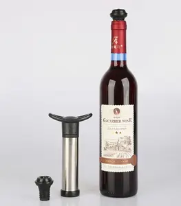 Personalizado Wine Saver Vacuum Pump Preservador com 1 Garrafa De Vinho Rolhas Plug