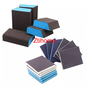 Bloc de ponçage d'angle en oxyde d'aluminium, éponge pour cloisons sèches et meulage du <span class=keywords><strong>bois</strong></span>, éponge de ponçage pour cloisons sèches, outils abrasifs - Product Image 2