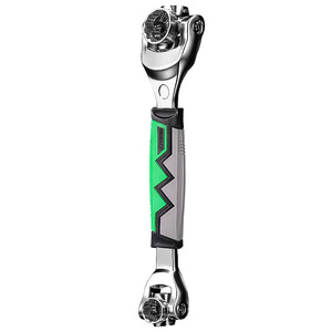 <b>Multi</b> Functional 8 In 1 Box Wrench Metric High Carbon Steel Ratcheting Industrial Grade <b>Socket</b> Wrench With Anti Slip Handle - Product Image 1