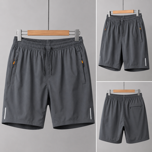 Custom Summer Quick Dry Beachtrack Ice Silk Elastic Blank Casual Plus Size Men's Gym Athletic <b>Boxer</b> plain mesh shorts - Product Image 4
