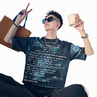 T-shirts personnalisés pour hommes, impression numérique, tricotés, écologiques, séchage rapide, vente chaude, style vintage, hip hop