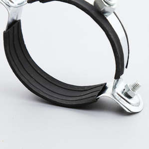 Gantungan baut penjepit selang tugas berat, klem pendukung pipa Split dapat disesuaikan, klem selang sadel U karet galvanis - Product Image 3