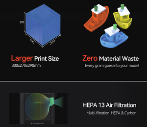 Impresora 3D WonderMaker ZR ultra S con Código Abierto, Impresión Multicolor, Cambio Rápido de Material, 300*270*290mm - Product Image 4