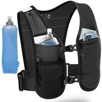 Gilet de course léger en nylon avec poche pour bouteille d'eau, pour la randonnée, le cyclisme et les sports de plein air