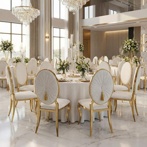 Chaises de salle à manger en acier inoxydable pour événements Mariages Fêtes-pour hôtels Banquets Restaurants Chaise de mariage en plastique - Product Image 1