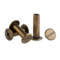 Vis Chicago en bronze, rivets en cuir, vis à riveter pour la décoration et la réparation de ceintures, sacs, chaussures et sacs à main en cuir