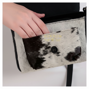 2024 Wholesale New Luxury Designer Genuine Leather <b>Crossbody</b> <b>Bag</b> <b>for</b> Women Western Cowhide Wristlet Customize Fashion Handbags - Product Image 1