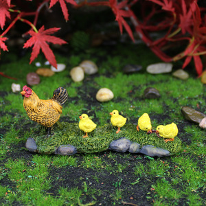 Miniatura Musgo Paisaje Mini Granja Pollo Figuritas Miniatura Gallo <span class=keywords><strong>Gallina</strong></span> y <span class=keywords><strong>Pollito</strong></span> Figuras - Product Image 1