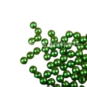 Jaune citron 94 #   Perles rondes imitation perle ABS 4-14mm, perles polies dispersées pour accessoires vestimentaires - Product Image 4
