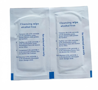 Lingettes nettoyantes sans alcool, lingettes antiseptiques jetables, emballage individuel pour trousse de premiers soins, nettoyage de la surface de la peau