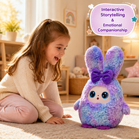 ZH-PLUSH-AI002 Jouet en peluche interactif IA avec détection émotionnelle/vibrations, yeux LED animés, dialogue IA multilingue (plus de 40 langues)