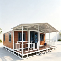 Maison conteneur modulaire préfabriquée mobile Shinestone moderne à double aile extensible, entièrement personnalisable à l'intérieur