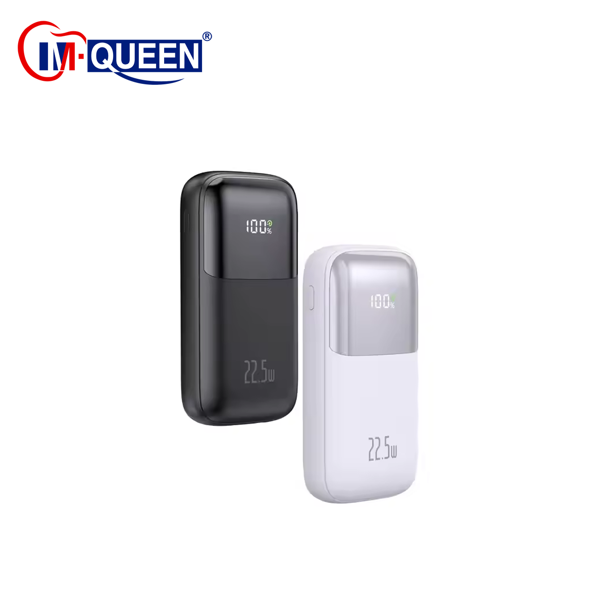 Custom Logo Fast Charging Portable PD 22.5W Li-Polymer Battery 10000mAh Ultra Slim Power Bank with 2 Cables for Phone